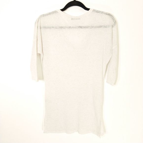 Cyrus Woman's Chic Girly Flowy White Shirt XS - Picture 3 of 6